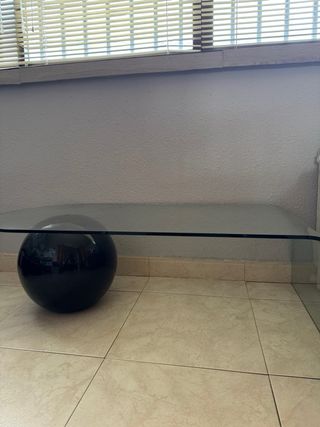 Mesa centro cristal redondeada