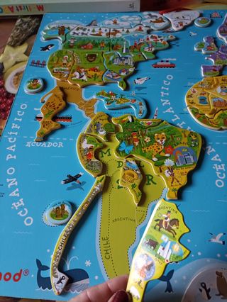 Mapa mundi imantado 
