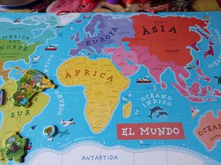Mapa mundi imantado 