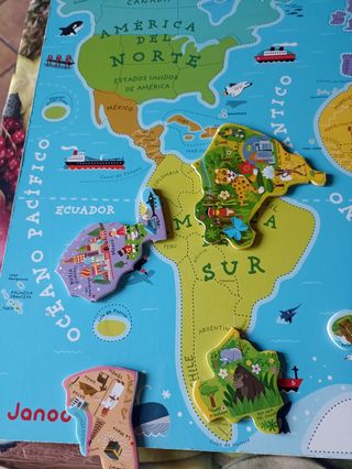 Mapa mundi imantado 
