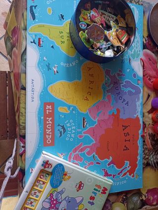 Mapa mundi imantado 