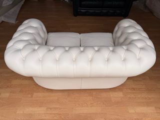 Divano Chester Frau pelle bianca