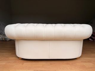 Divano Chester Frau pelle bianca