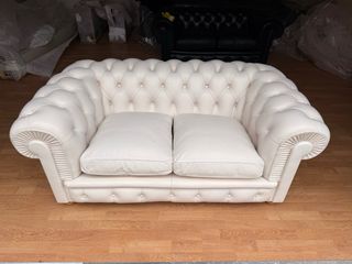 Divano Chester Frau pelle bianca