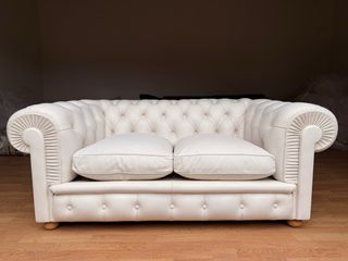 Divano Chester Frau pelle bianca