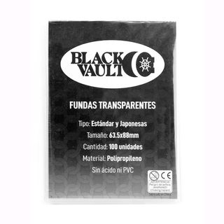 BLACK VAULT - Fundas Transparentes 100 unidades