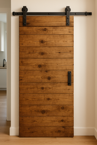 Puerta de granero corredera de madera 
