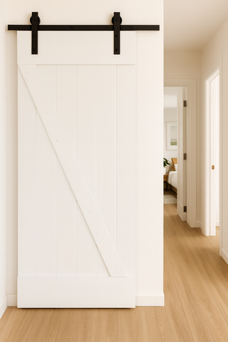 Puerta de granero corredera de madera