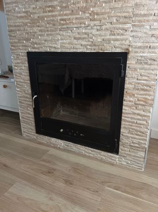 Puerta chimenea hierro