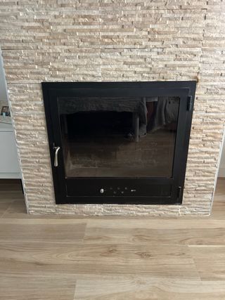 Puerta chimenea hierro