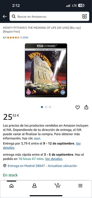 Monty Python: Sentido de la Vida (4K UHD)