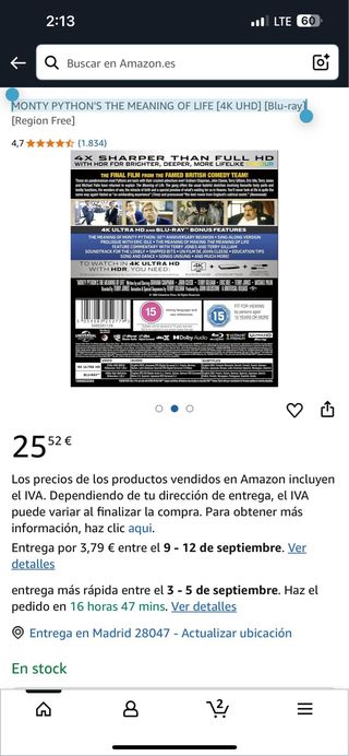 Monty Python: Sentido de la Vida (4K UHD)