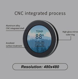 Pantalla LCD de Enfriador de CPU Líquido, 2.1" 