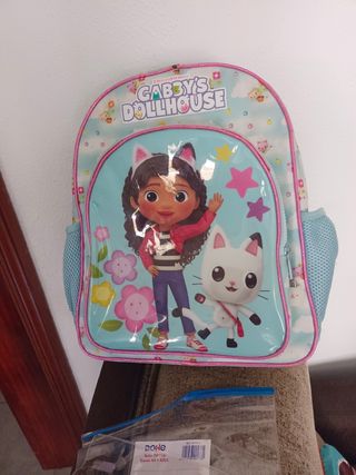 Mochila infantil azul y rosa