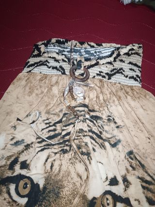 Vestido largo estampado tigre