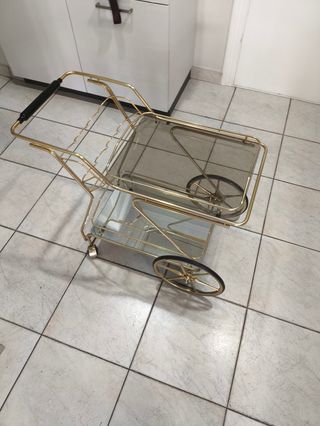 Carrito bar dorado vintage