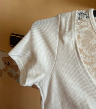 Vestido blanco midi encaje 