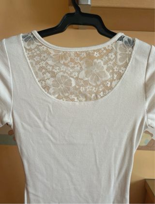 Vestido blanco midi encaje 