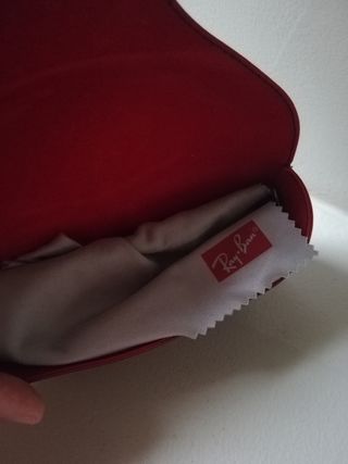 Occhiali Rayban neri e argento