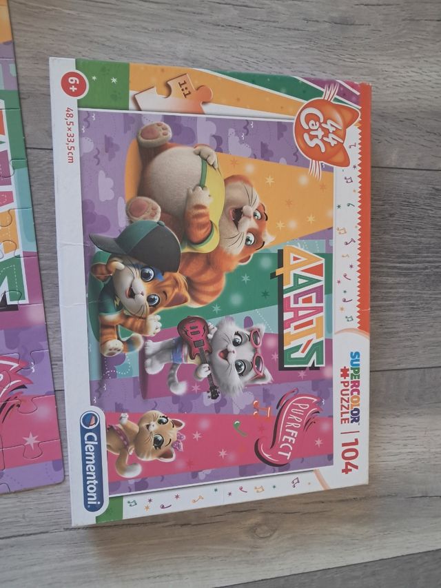 44 Gatti: 2 puzzle + 2 peluche