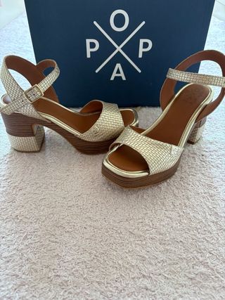 Sandalias Popa doradas - Talla 38