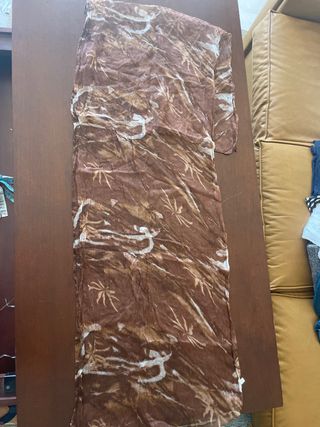 Fular seda 100% marrón