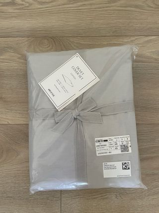 Funda nórdica algodón gris