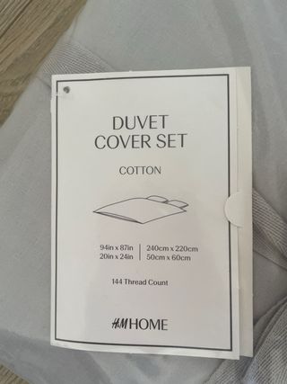 Funda nórdica algodón gris