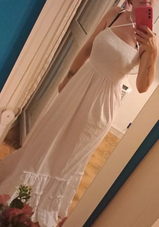 Vestito lungo bianco estivo