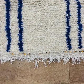 Tappeto berbero marocchino in pura lana blu
