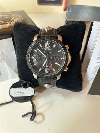 Reloj Versace de hombre negro y plata
