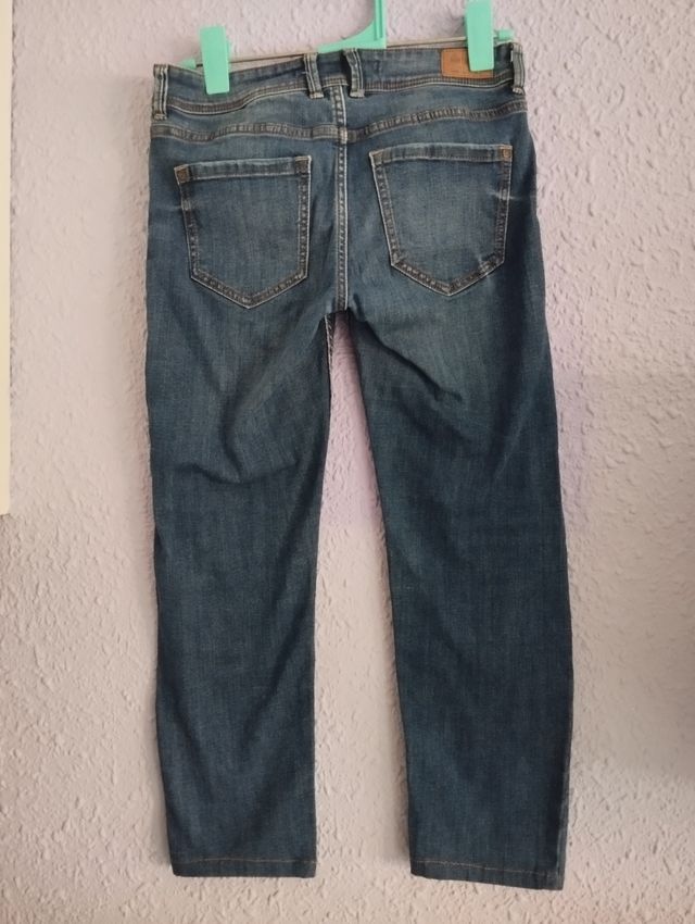 Jeans ajustados azul marino