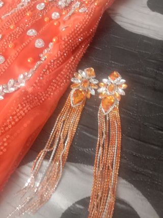 Vestido fiesta gitana naranja