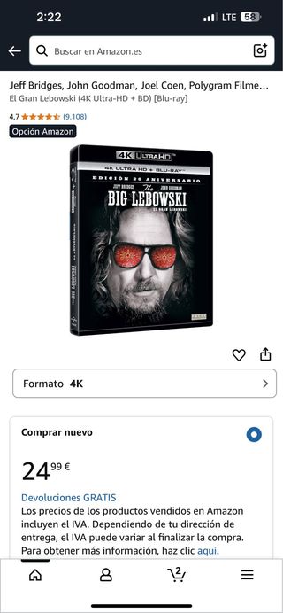 El Gran Lebowski - 4K UHD + Blu-ray