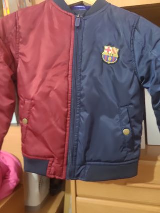 Chaqueta Barça niño - roja y azul