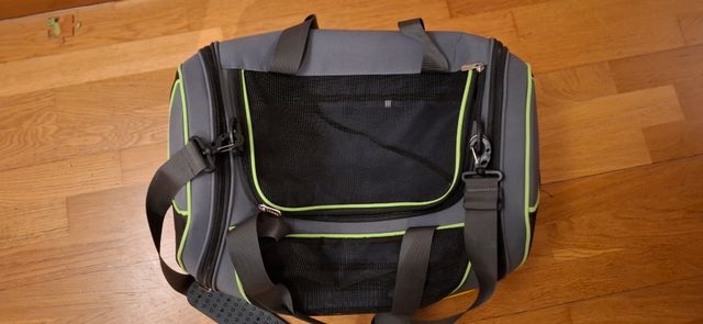 Transportín mascotas gris-verde