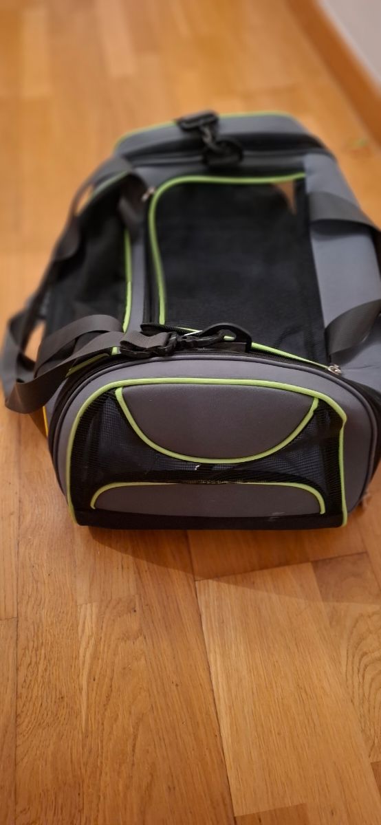 Transportín mascotas gris-verde