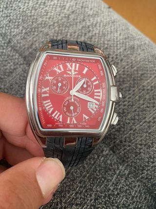 Reloj SANDOZ cronógrafo rojo