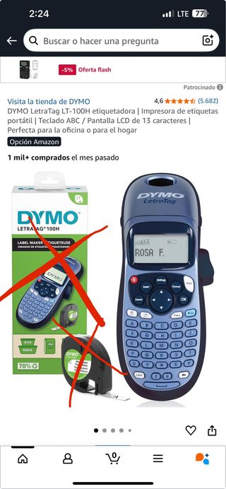 DYMO LetraTag LT-100H: Etiquetadora