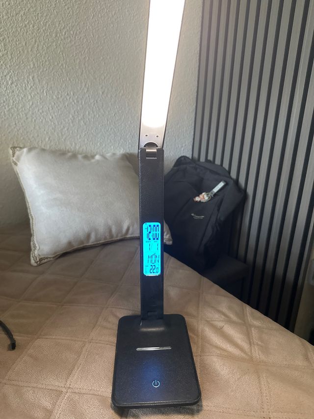 Lampada da scrivania LED flessibile nera