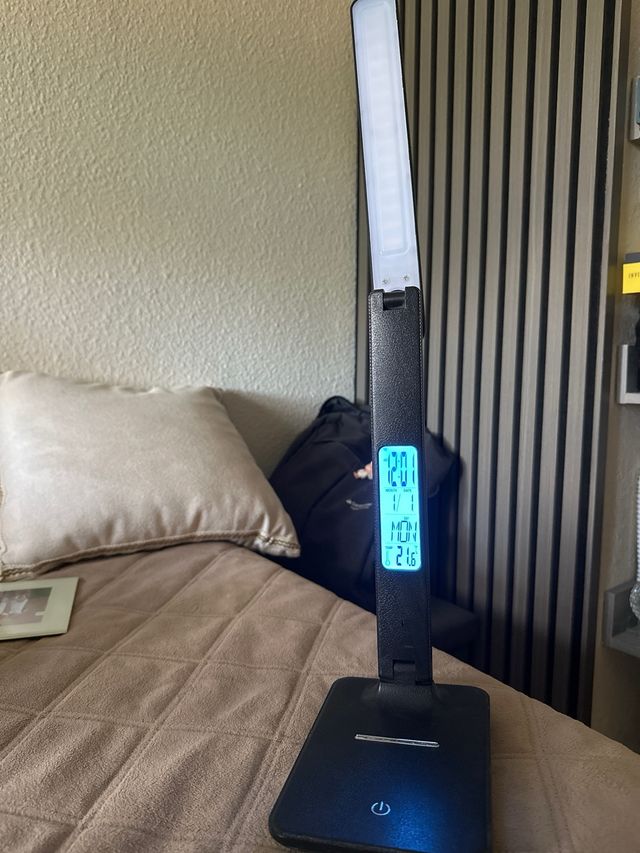 Lampada da scrivania LED flessibile nera