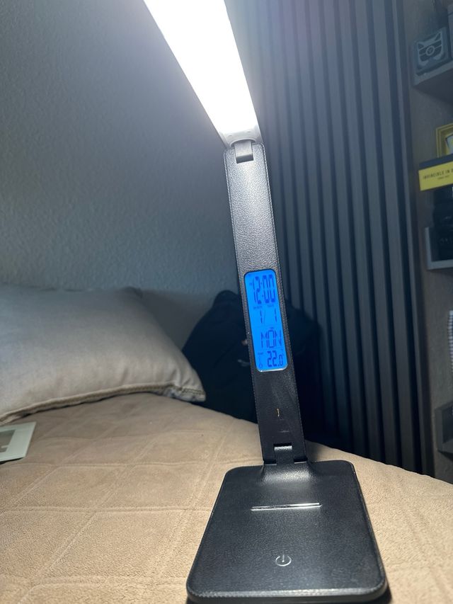 Lampada da scrivania LED flessibile nera