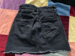 Mini falda vaquera negra Shein