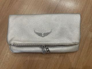 Bolso bandolera plateado