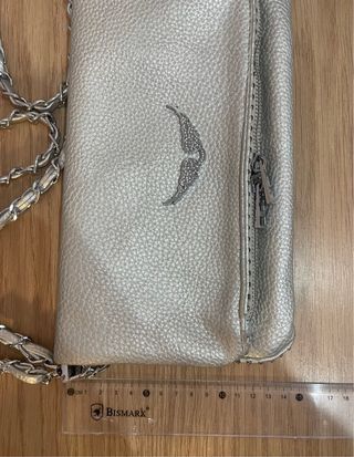 Bolso bandolera plateado