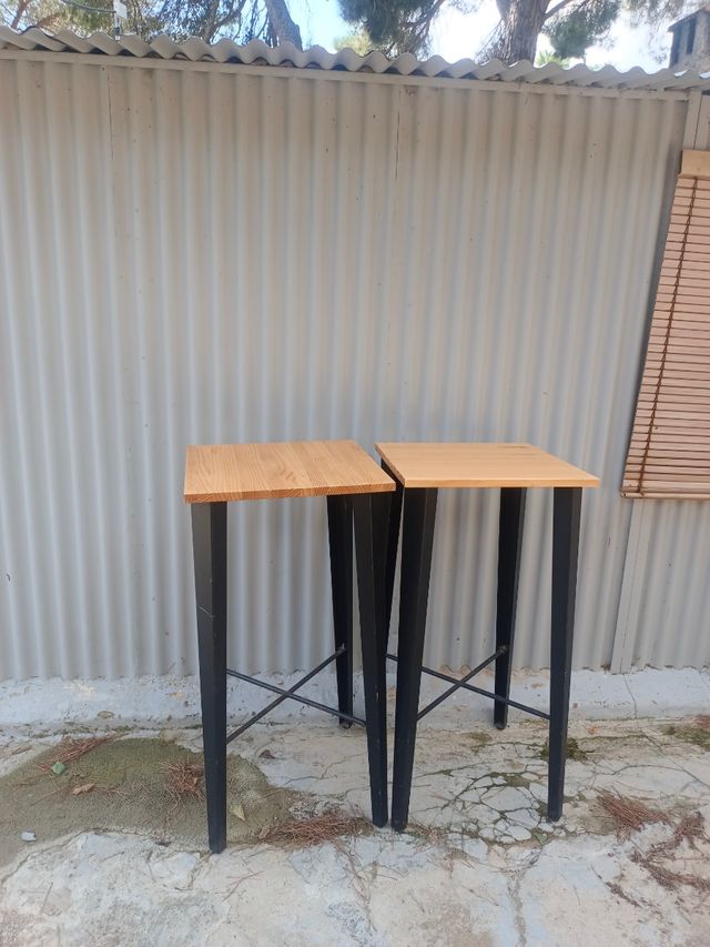 Mesas altas madera&metal - 2uds
