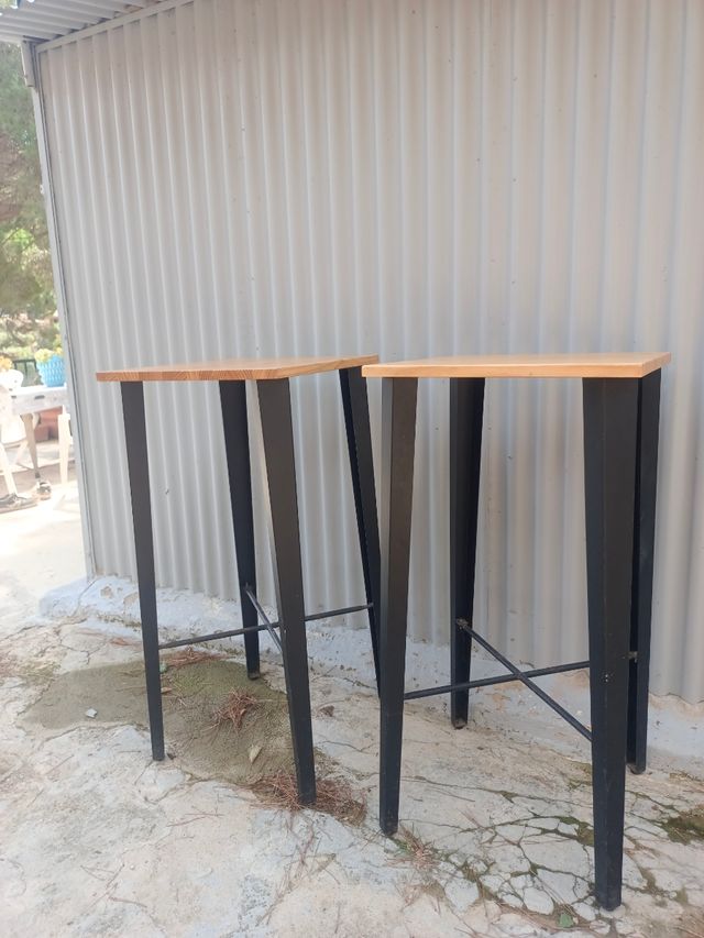 Mesas altas madera&metal - 2uds
