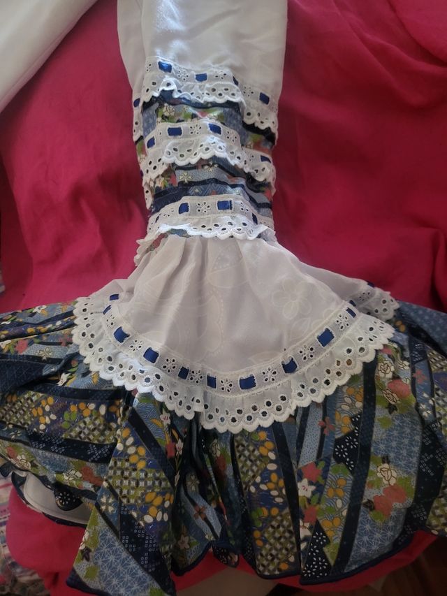 Traje gitana / flamenca Andrés Macías - Azul y bla