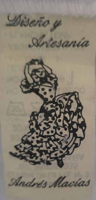 Traje gitana / flamenca Andrés Macías - Azul y bla