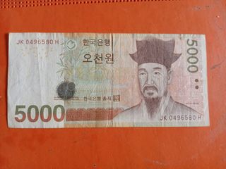 5000 Won sudcoreani 
10000 Won sudcoreani